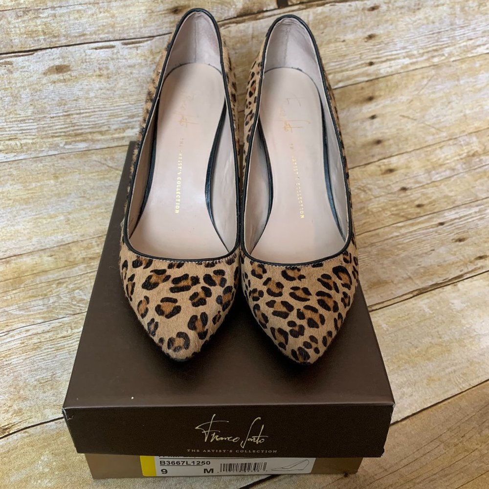 Franco Sarto Leopard Wedge Shoes
